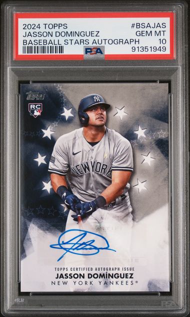 2024 Topps Baseball Stars Jasson Dominguez Autographs PSA 10