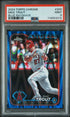 2024 Topps Chrome Mike Trout #200 Blue Raywave PSA 9