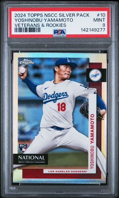 2024 Topps NSCC Silver Pack Yoshinobu Yamamoto Veterans & Rookies PSA 9