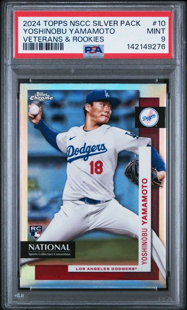 2024 Topps Silver Pack Yoshinobu Yamamoto Veterans & Rookies PSA 9