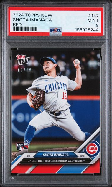 2024 TOPPS NOW #147 SHOTA IMANAGA RED PSA 9