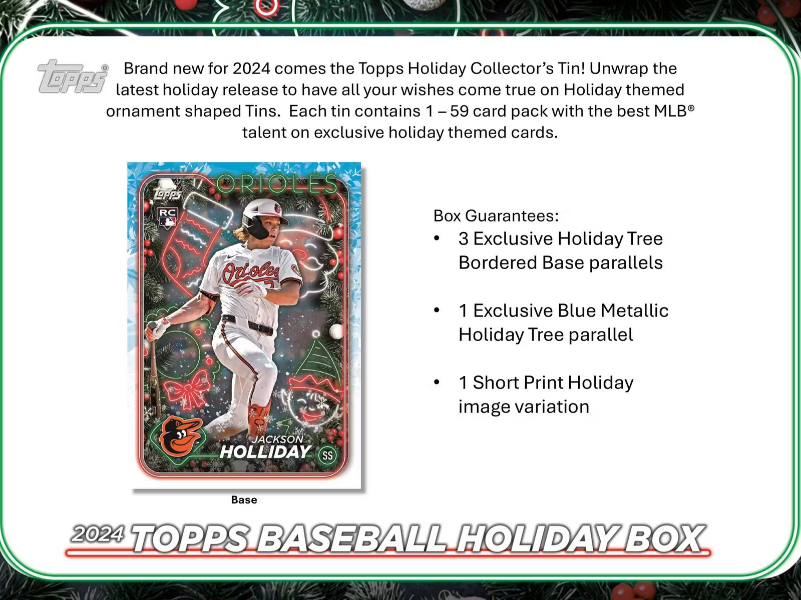 2024 Topps Holiday Baseball MLB Hobby Tin (1 Tin)
