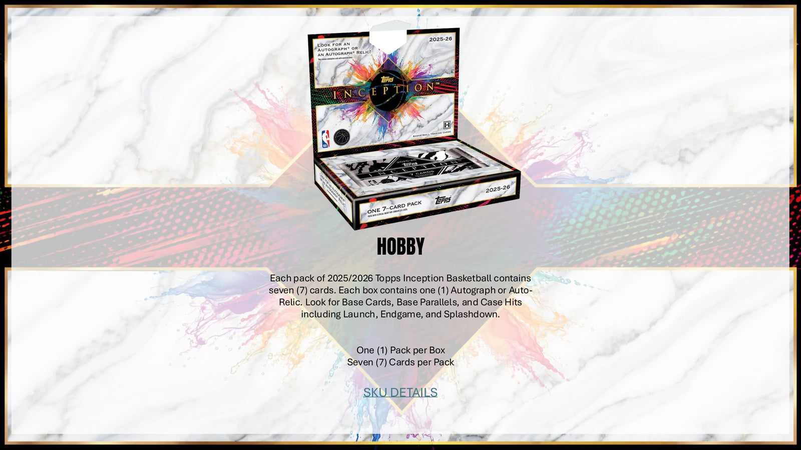 2025-26 Topps Inception Basketball Hobby Box