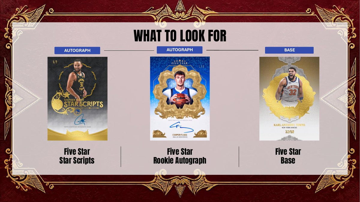 2025-26 Topps Five Star Basketball Hobby Box Sell Sheet 5