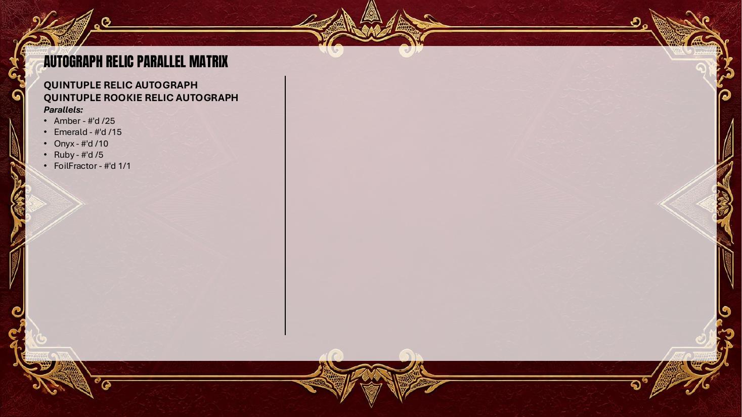 2025-26 Topps Five Star Basketball Hobby Box Sell Sheet 8