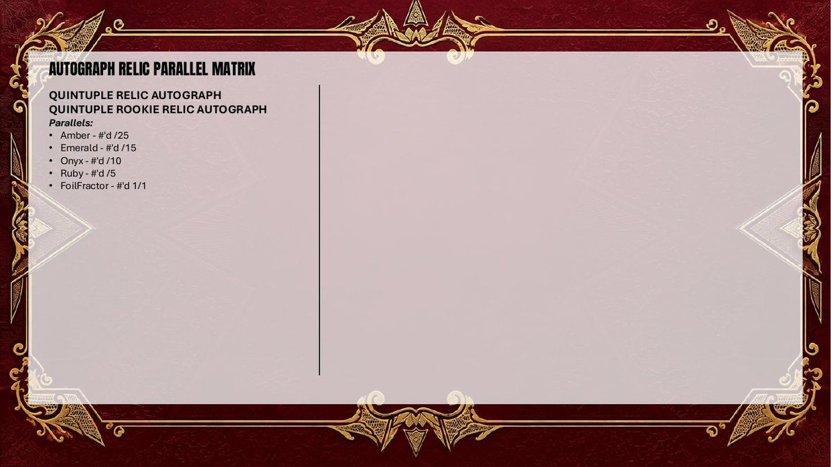 2025-26 Topps Five Star Basketball Hobby Box Sell Sheet 8