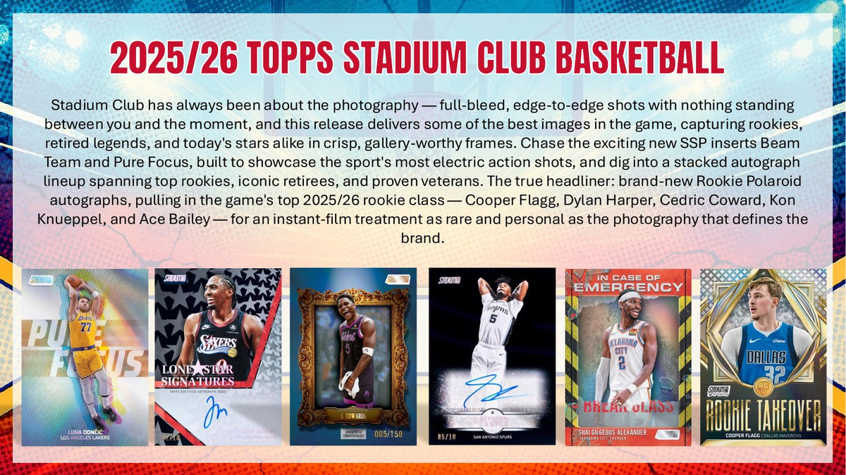 2025-26 Topps Stadium Club Basketball Fat Pack