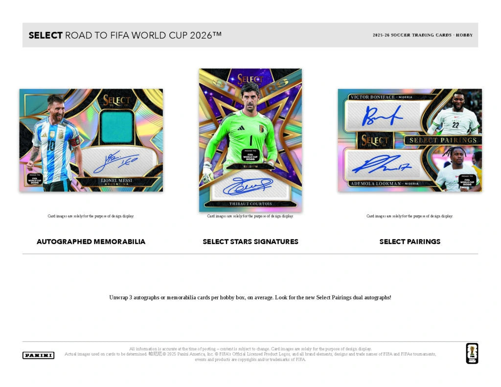 2025-26 Panini Select Road to World Cup Soccer Hobby Box