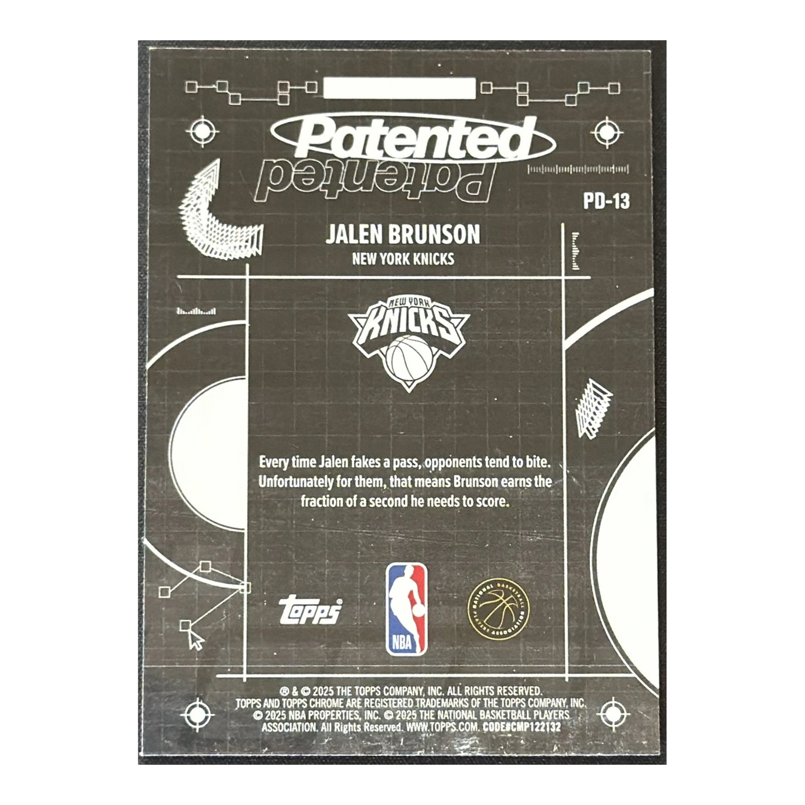 2025-26 Topps Chrome Jalen Brunson Patented SSP Case Hit