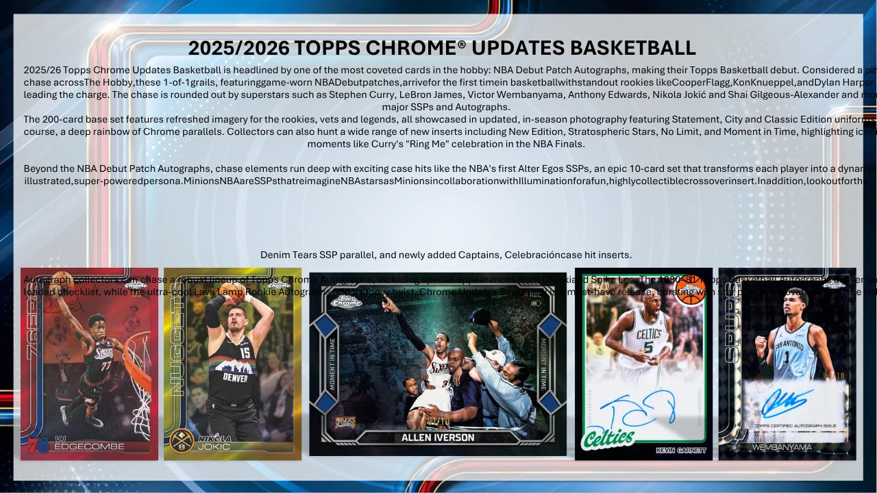 2025-26 Topps Chrome Update Basketball Hobby Box