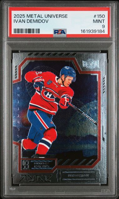 2025-26 SKYBOX METAL UNIVERSE IVAN DEMIDOV RC #150 PSA 9