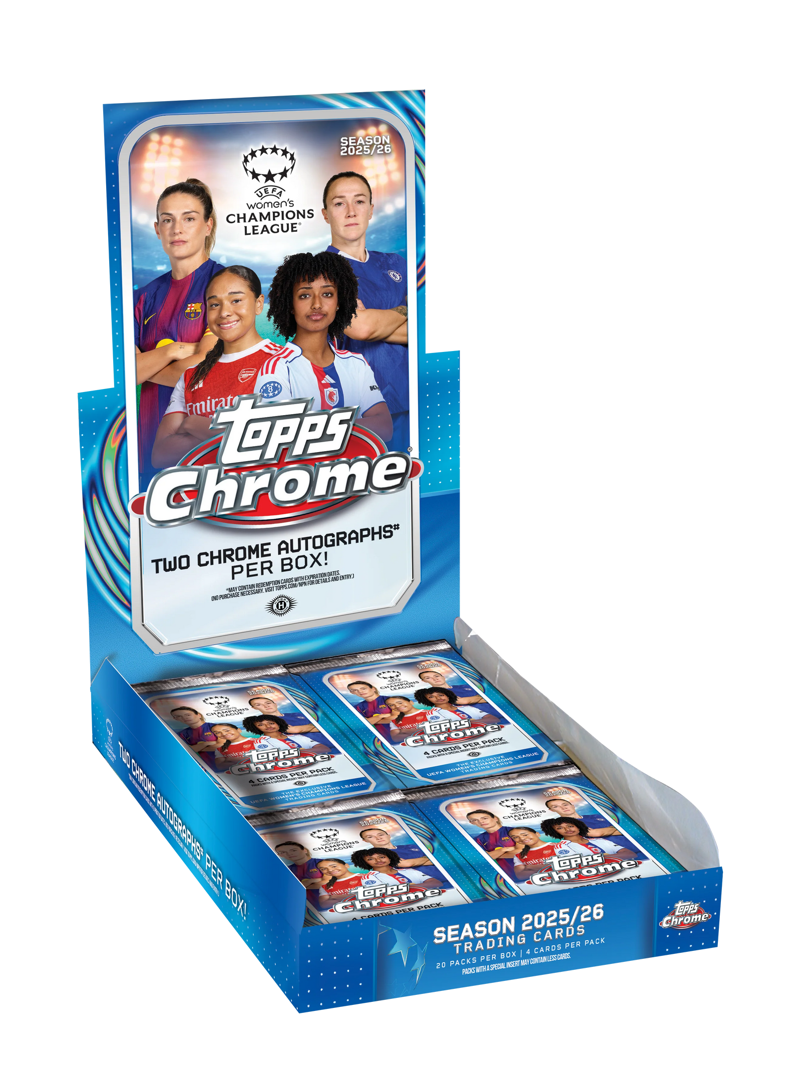 2025-26 Topps Chrome UEFA Champions League Women's Soccer Hobby Box
