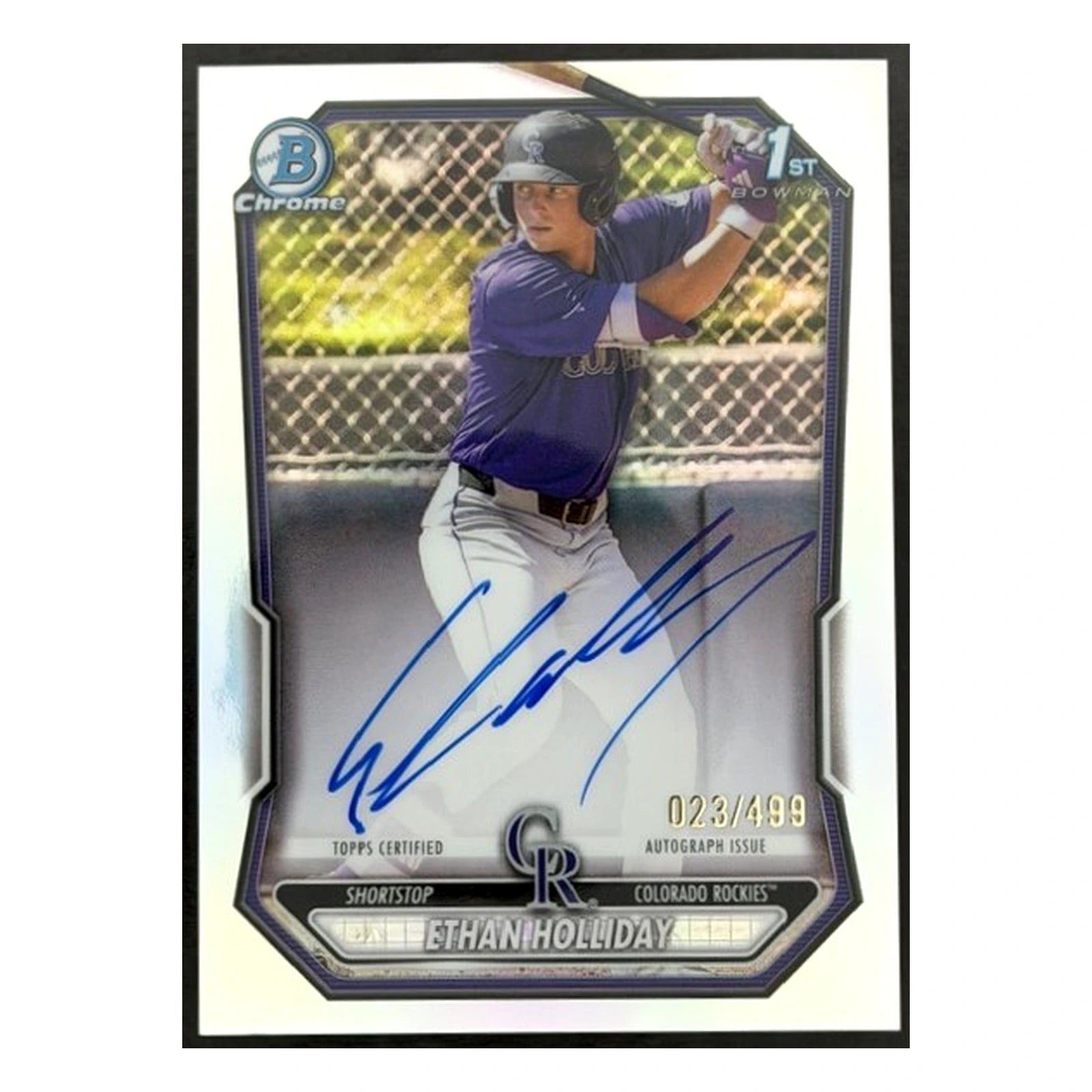 2026 Bowman Chrome Ethan Holliday 1st Refractor Auto /499
