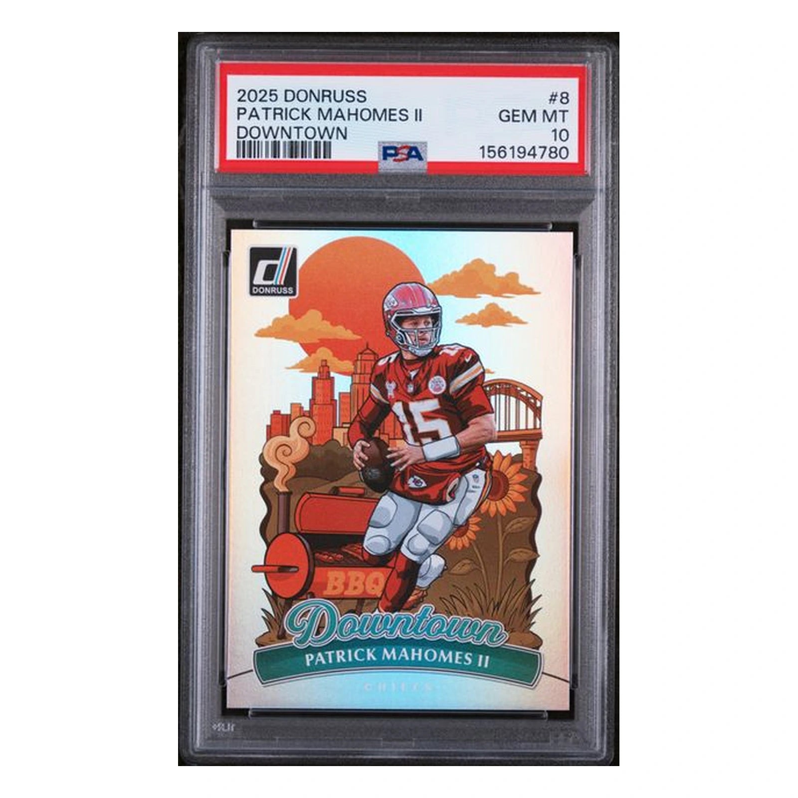 2025 Donruss Patrick Mahomes Downtown PSA 10