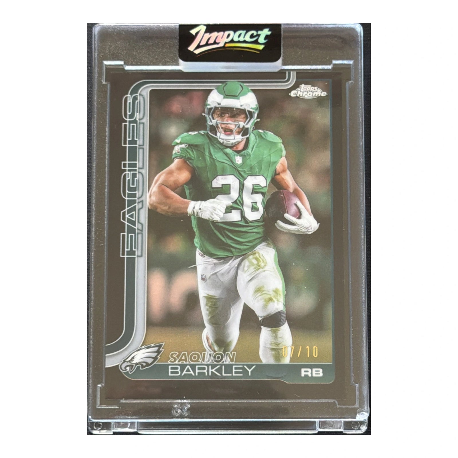 2025 Topps Chrome Saquon Barkley /10 Black Refractor