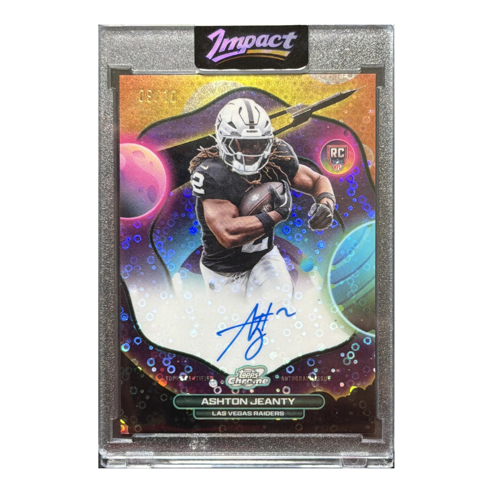 2025 Topps Cosmic Chrome Ashton Jeanty Auto RC /10 First Flight Signature
