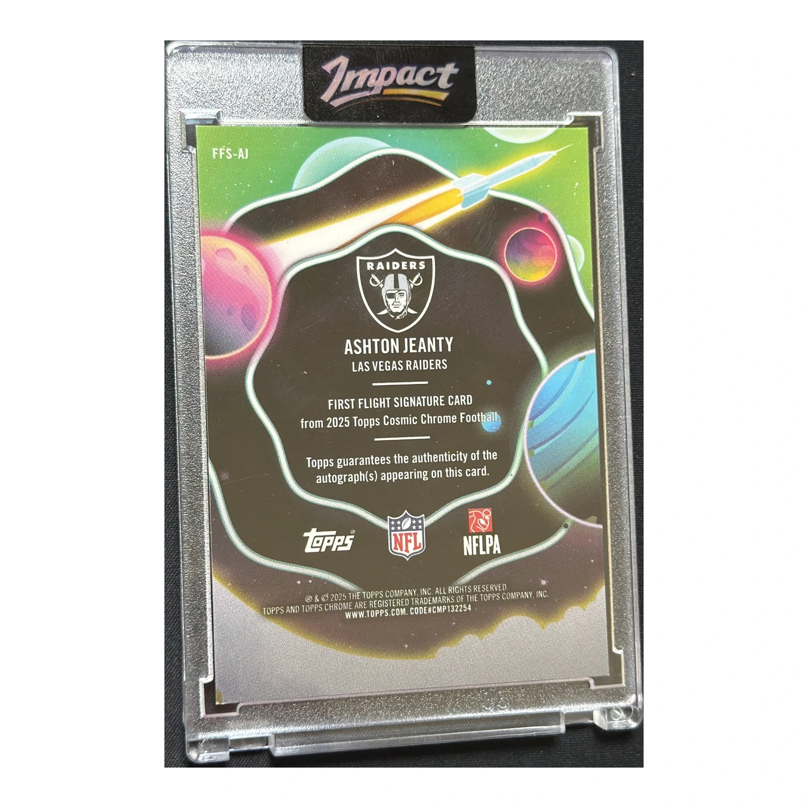 2025 Topps Cosmic Chrome Ashton Jeanty Auto RC /10 First Flight Signature