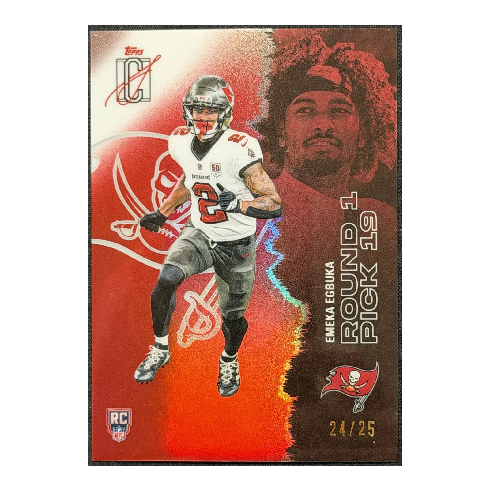 2025 Topps Signature Class Emeka Egbuka RC Round 1 Pick /25 SSP