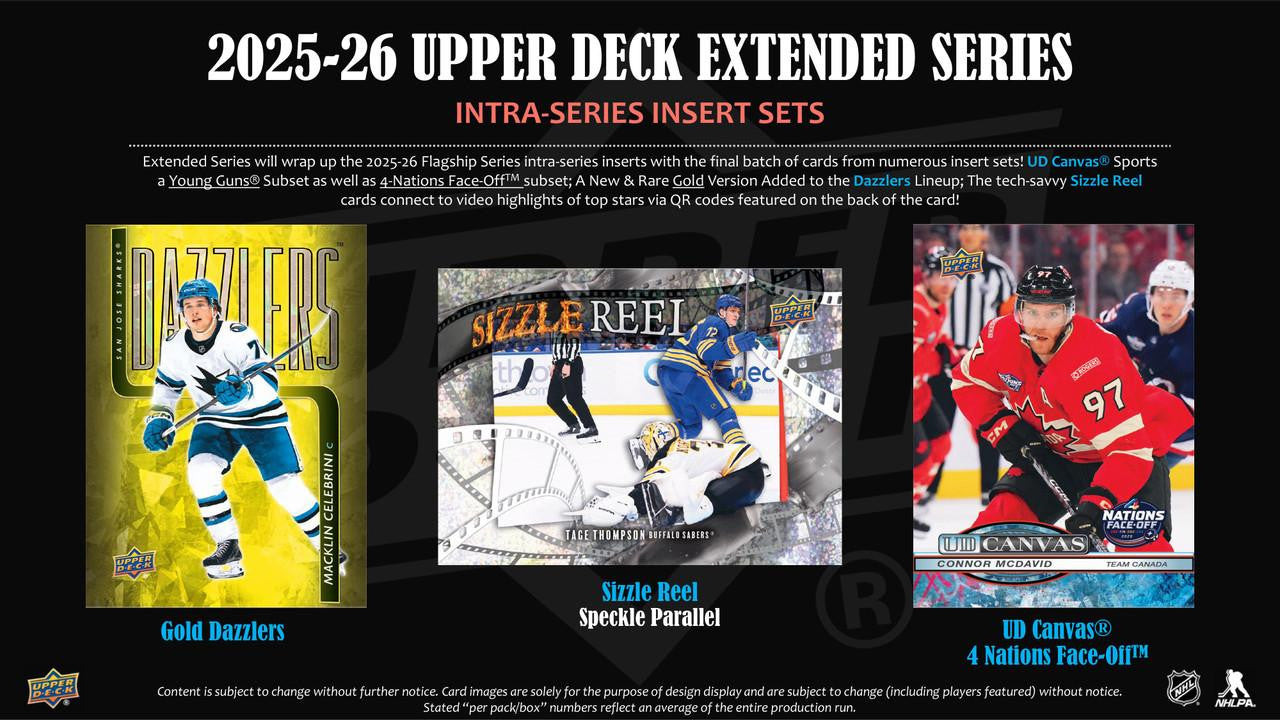 2025-26 Upper Deck Extended Series Hockey Hobby Box (Pricing In Store Only)