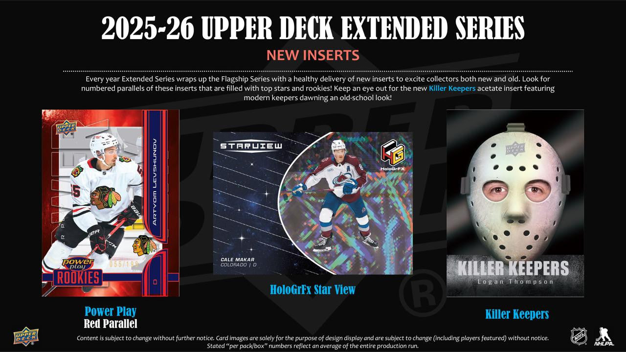 2025-26 Upper Deck Extended Series Hockey Hobby Box (Pricing In Store Only)
