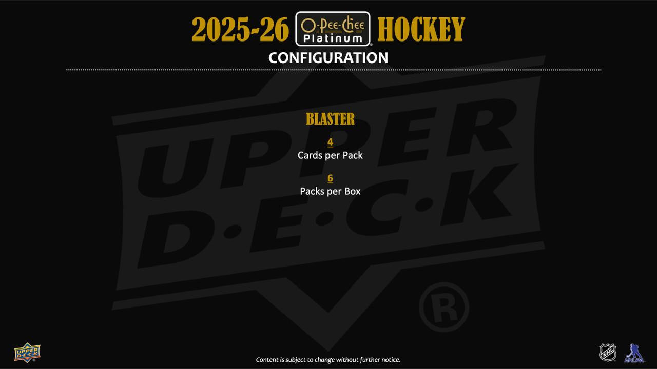 2025-26 Upper Deck O-Pee-Chee Platinum Hockey Blaster Box