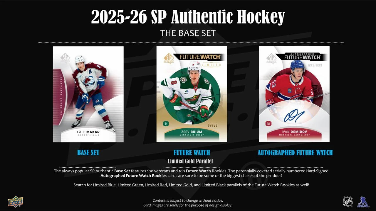 2025-26 Upper Deck SP Authentic Hockey Hobby Box