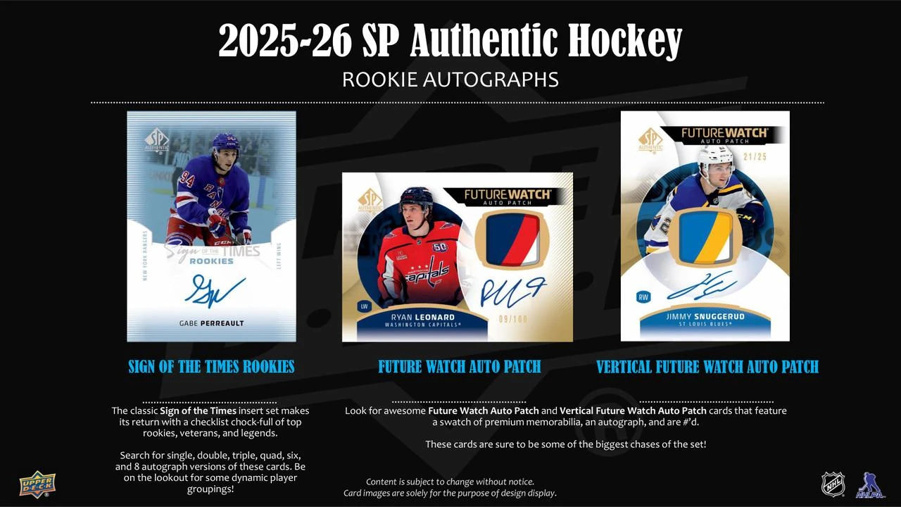 2025-26 Upper Deck SP Authentic Hockey Hobby Box