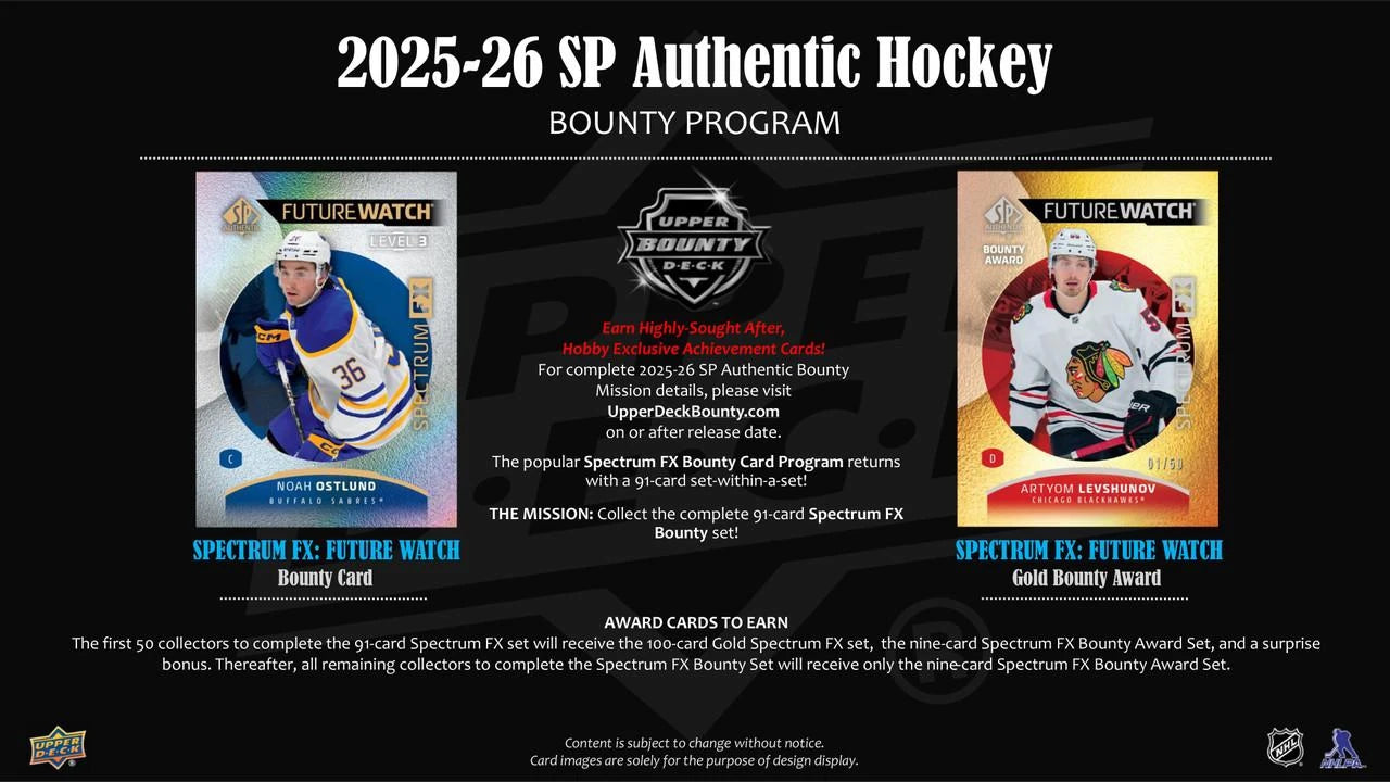 2025-26 Upper Deck SP Authentic Hockey Hobby Box