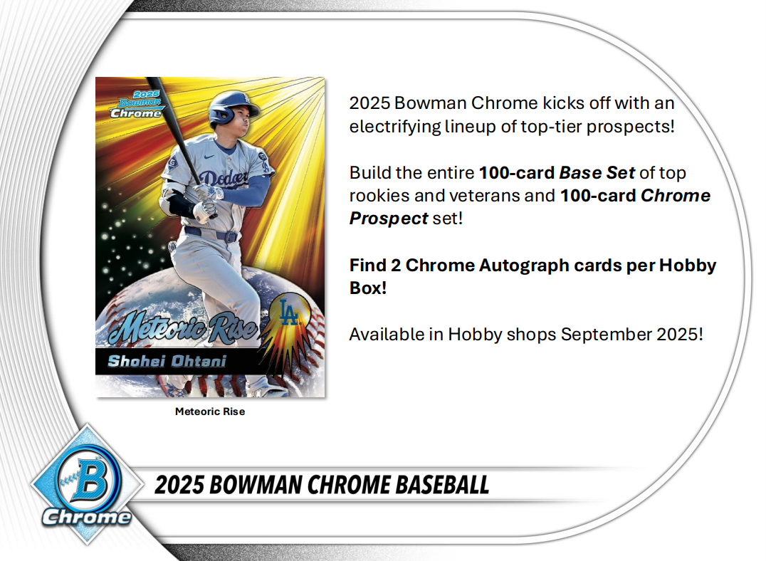 2025 Bowman Chrome Baseball Hobby Box