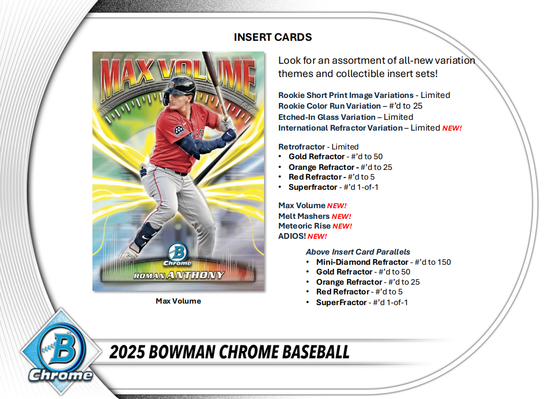 2025 Bowman Chrome Baseball Hobby Box