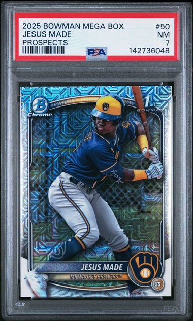 2025 Bowman Mega Box Jesus Made Prospects PSA 7