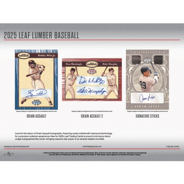 2025 Leaf Lumber Baseball Hobby Box
