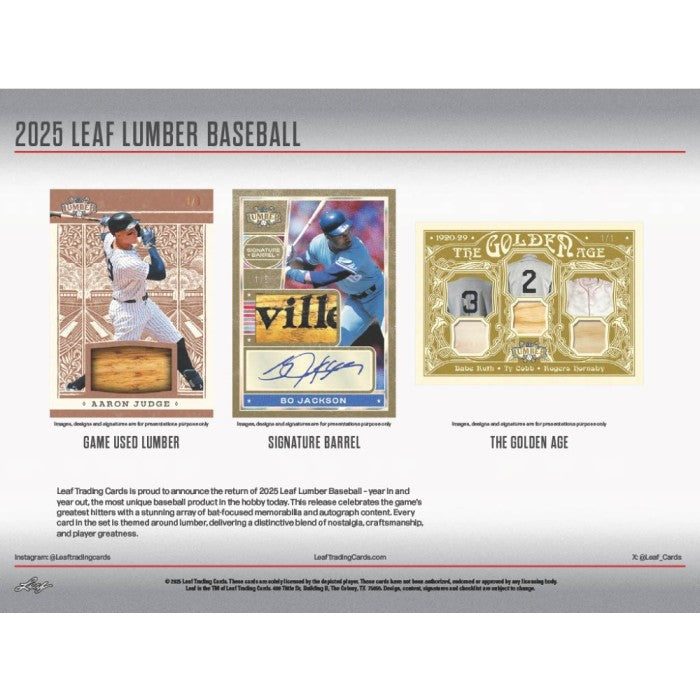 2025 Leaf Lumber Baseball Hobby Box