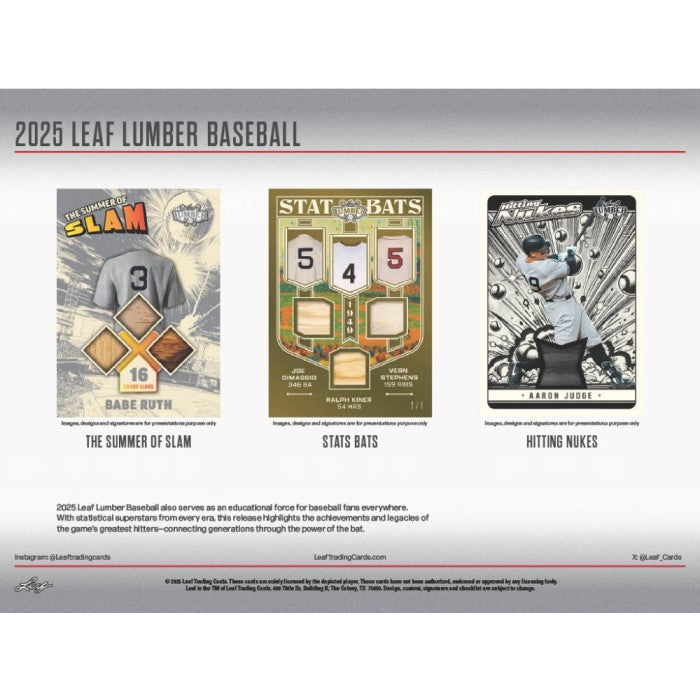 2025 Leaf Lumber Baseball Hobby Box