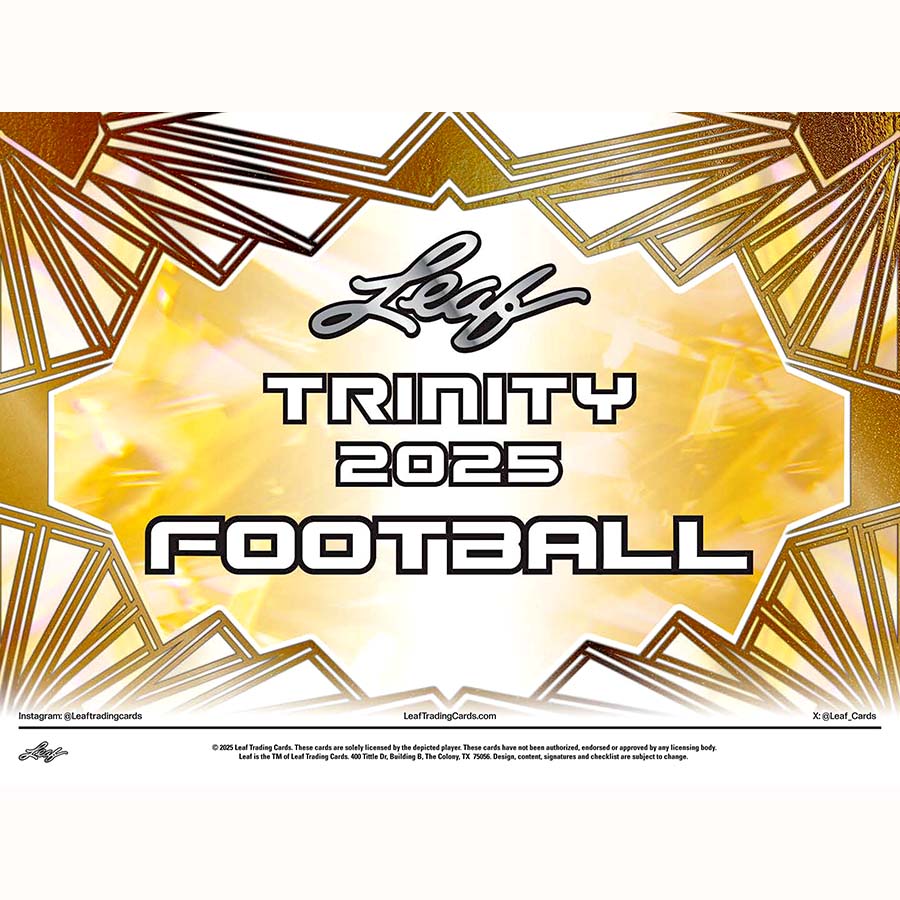 2025 Leaf Trinity Football Jumbo Hobby Box