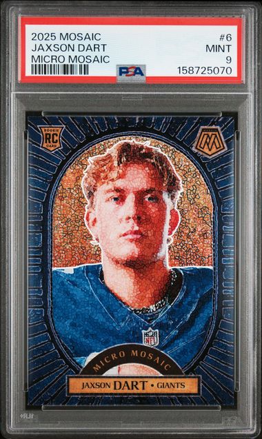 2025 Mosaic Jaxson Dart RC Micro Mosaic PSA 9
