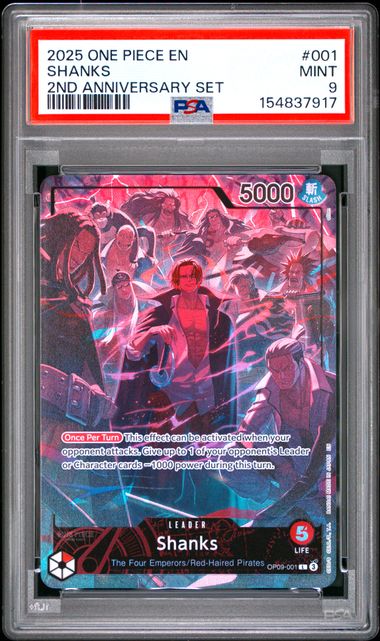 2025 ONE PIECE SHANKS 2ND ANNIV SET #001 PSA 9