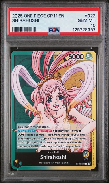 2025 ONE PIECE SHIRAHOSHI OP11 A FIST OF DIVINE SPEED #022 PSA 10