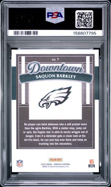 2025 Panini Donruss Downtown #7 Saquon Barkley PSA 10