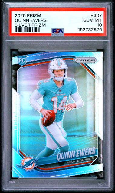 2025 PANINI PRIZM #307 QUINN EWERS RC SILVER PRIZM PSA 10