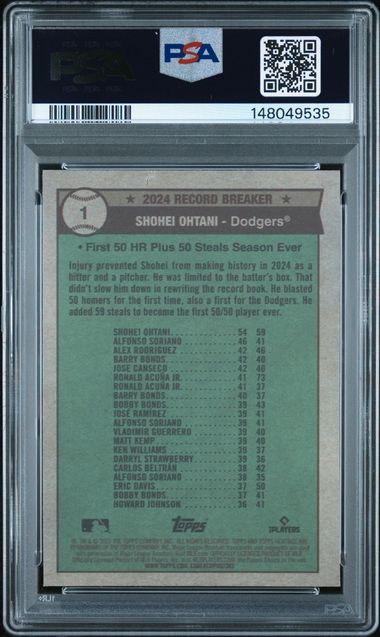2025 Topps Heritage Shohei Ohtani Chrome PSA 10