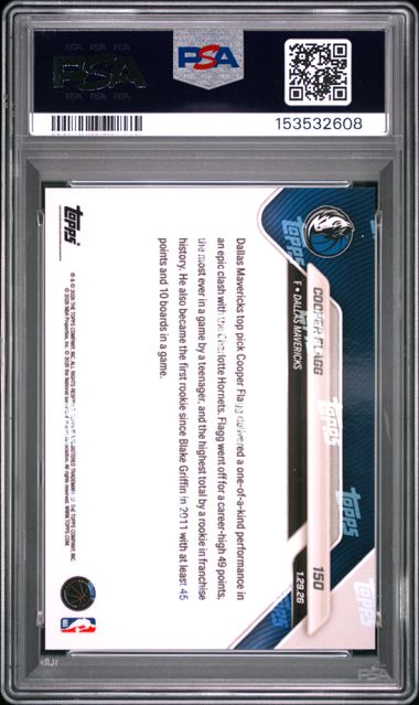 2025 TOPPS NOW #150 COOPER FLAGG RC PSA 10