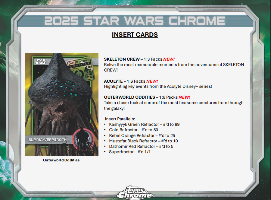 2025 Topps Chrome Star Wars Hobby Box