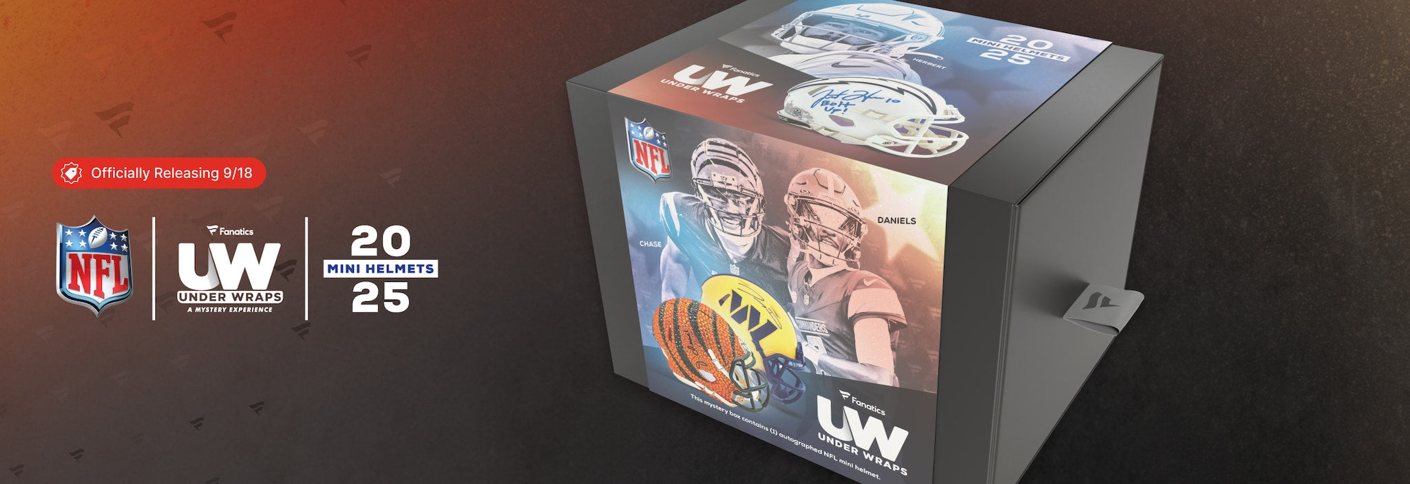 2025 Fanatics Under Wraps NFL Mini Helmet