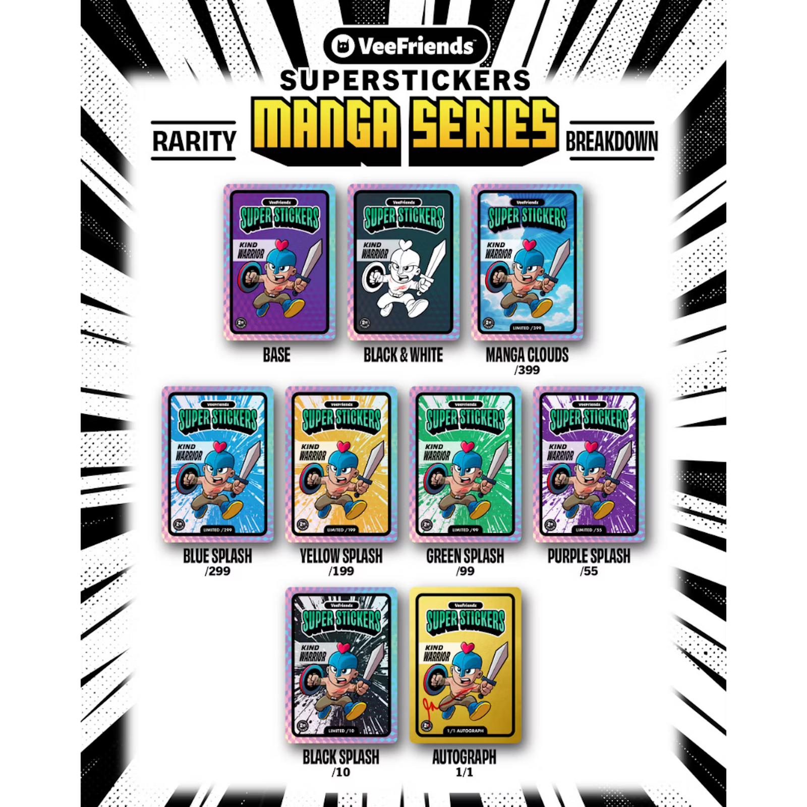 2025 VeeFriends Super Stickers Box: Manga Series