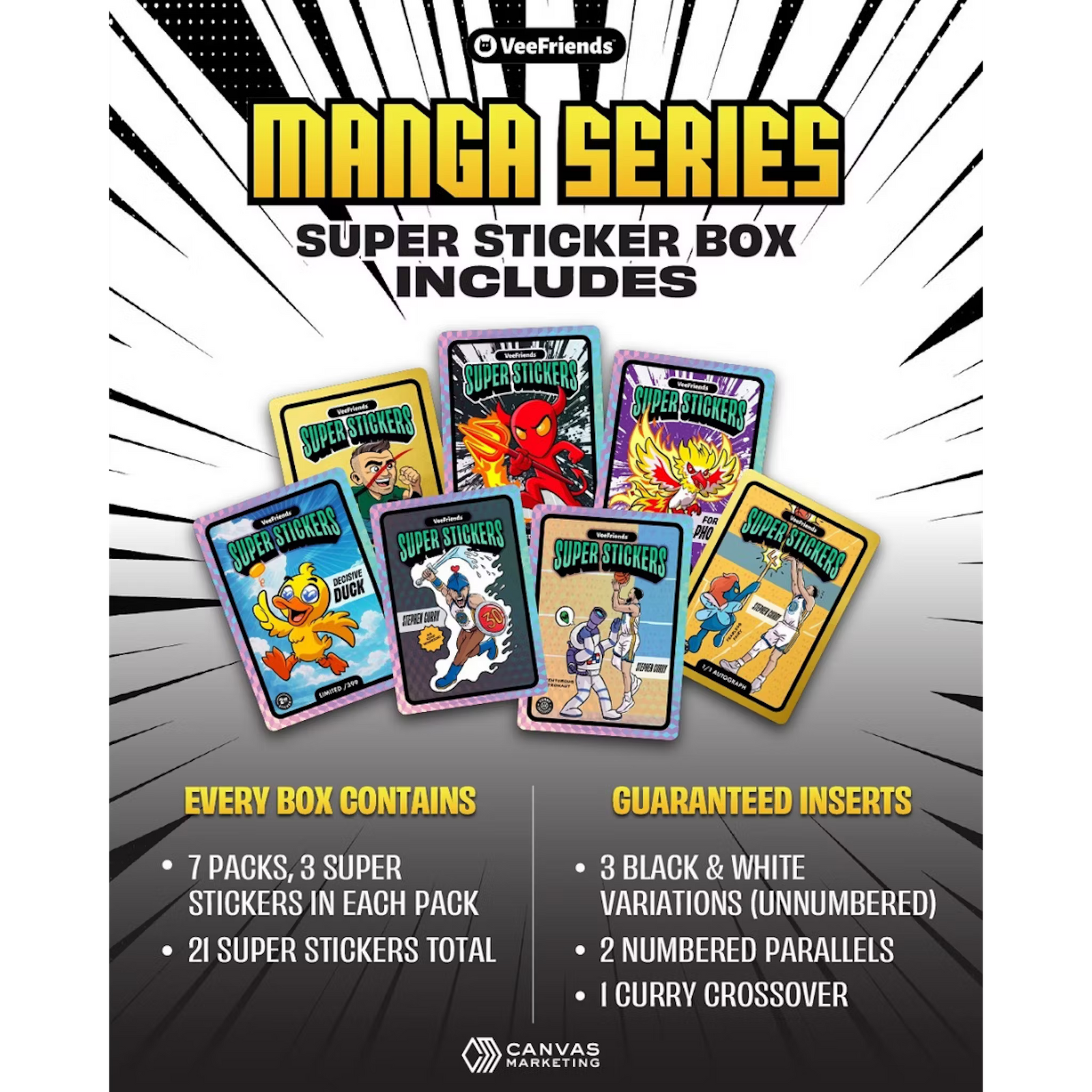 2025 VeeFriends Super Stickers Box: Manga Series