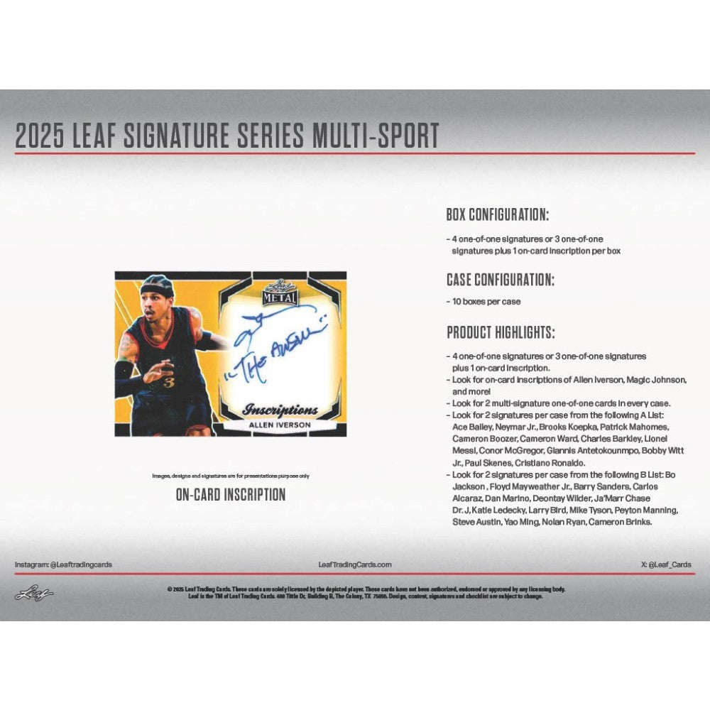 2025 Leaf Signature Series Multi-Sport