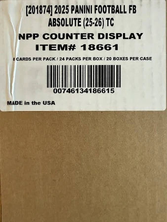 2025 Panini Absolute NFL Football Retail (20-Box Case)