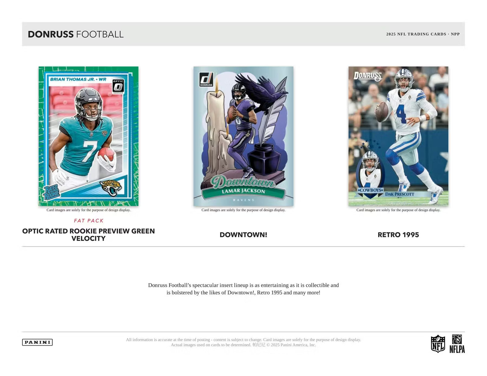 2025 Panini Donruss Football Mega Box (Case of 20)