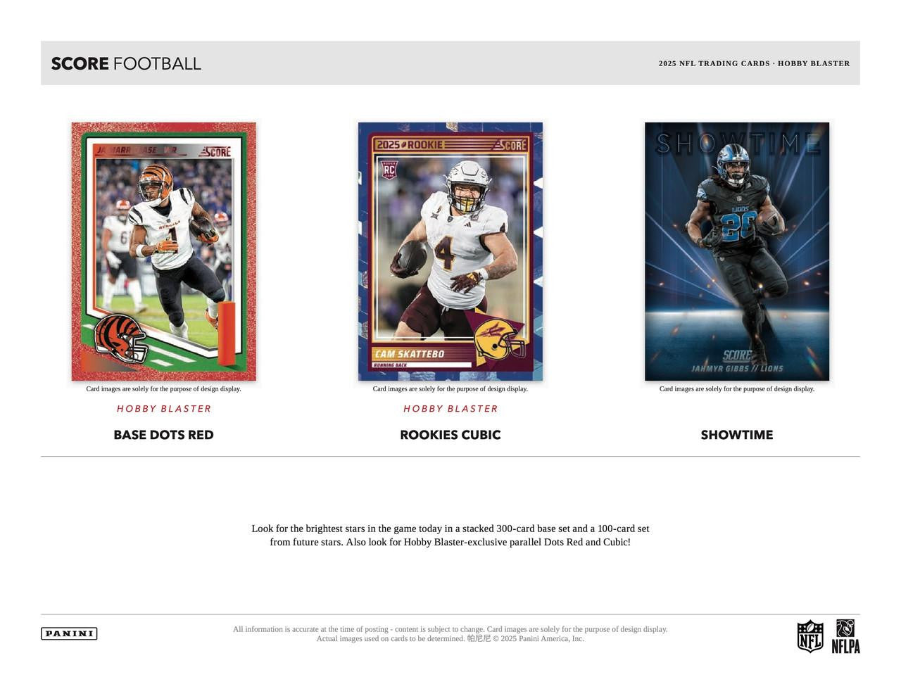 2025 Panini Score Football NFL Blaster Box
